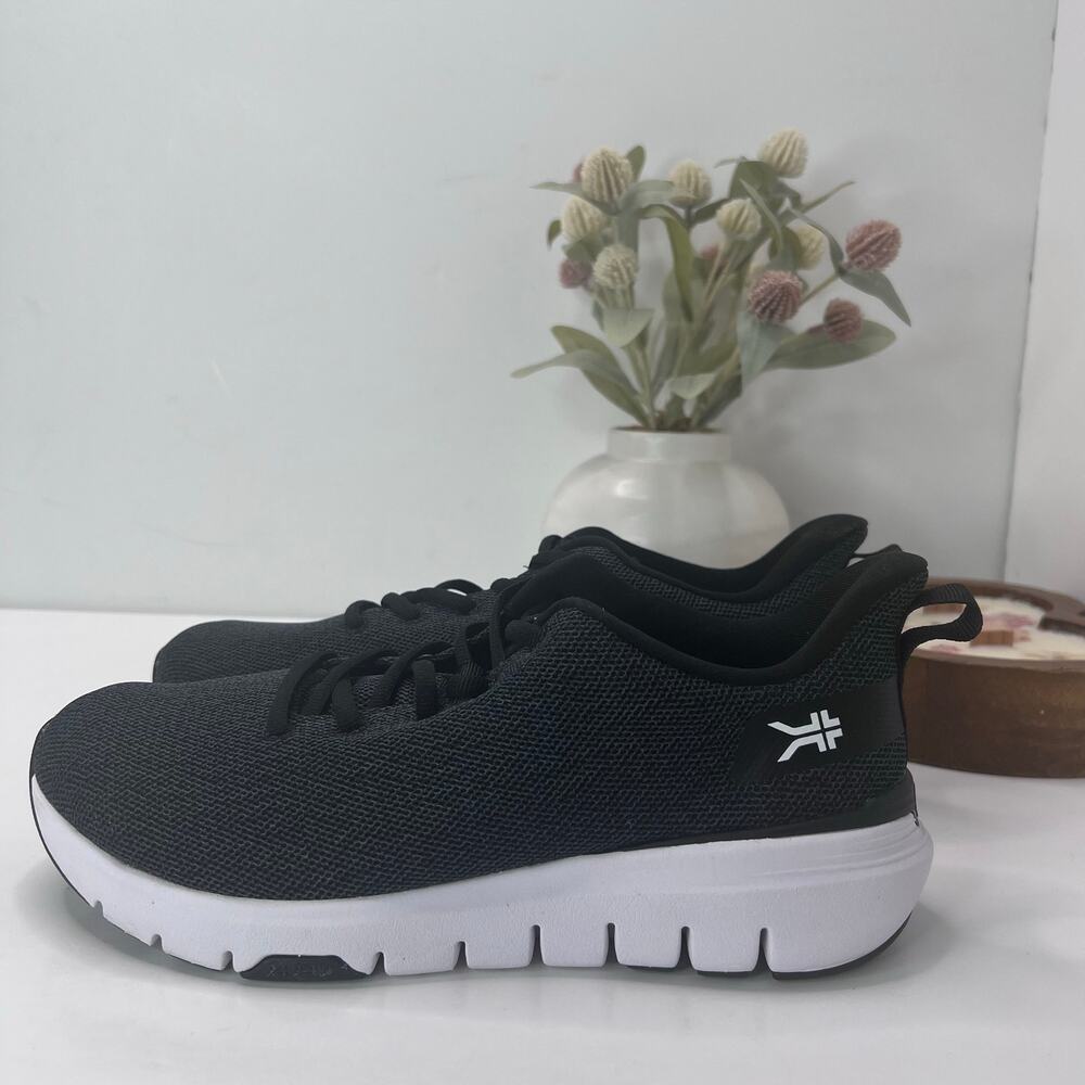 Kuru Flex Via Minimalist Comfort Sneaker Jet Black/Bright White Women 8.5W